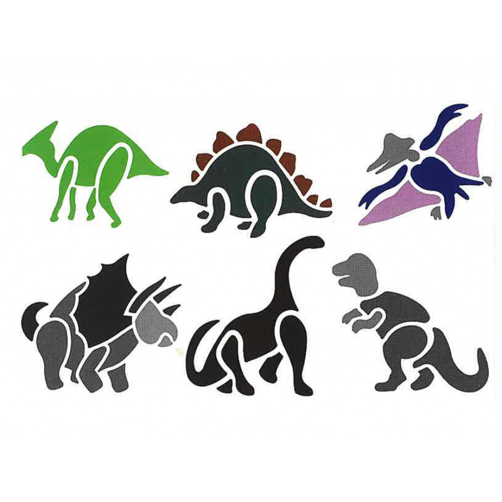 Sjabl. Dinosaurer 6ass.