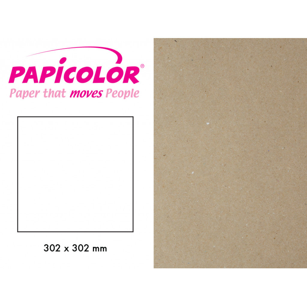 Papicolor Kraft 302x302mm 220g - 10ark - 322 Natur