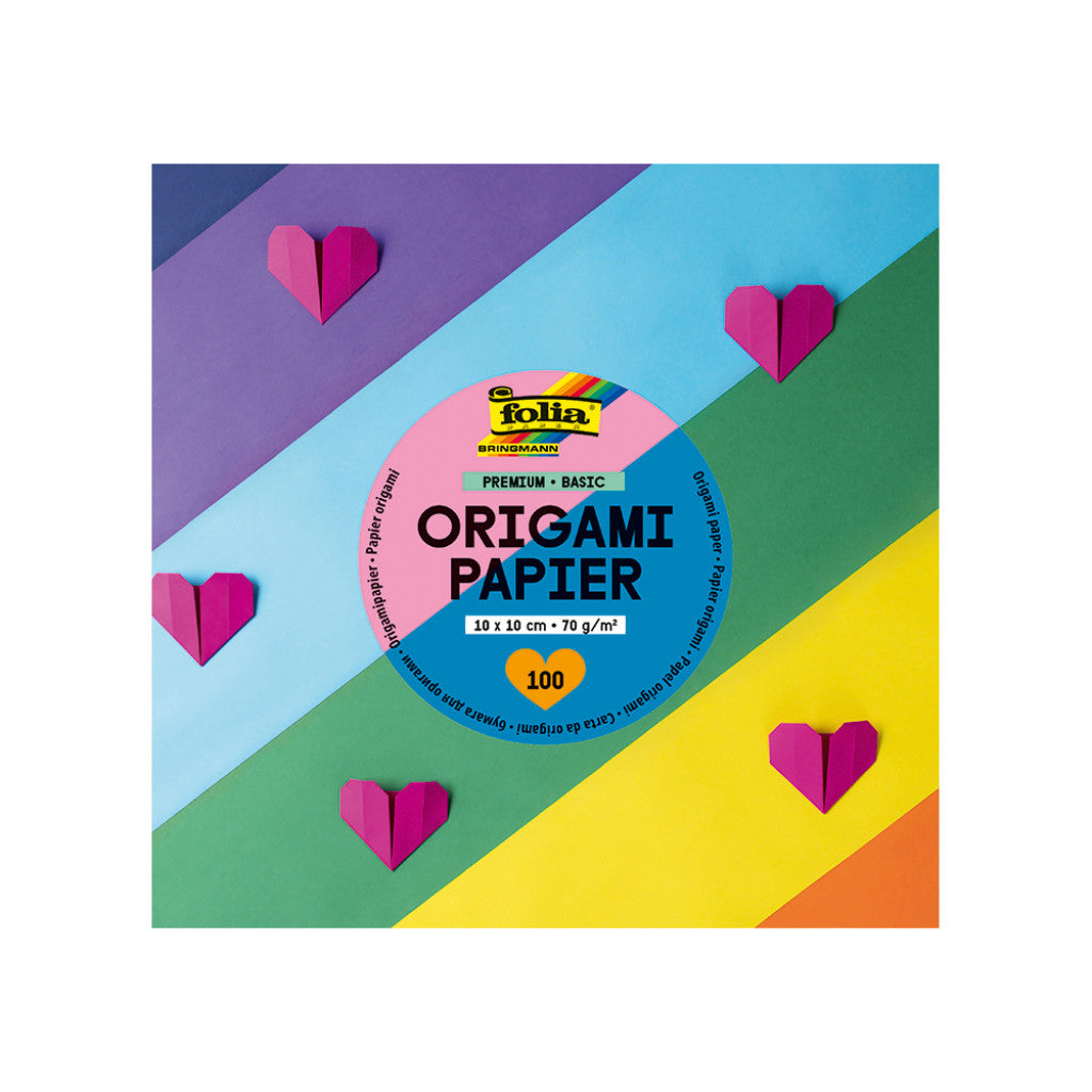 Folia Premium Origamipapir 10x10cm 100ark - BASIC