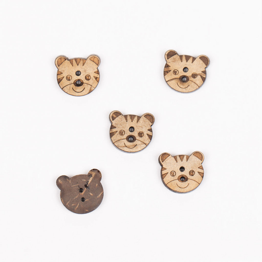 Knapp, 15mm - Tiger (Coconut 801)