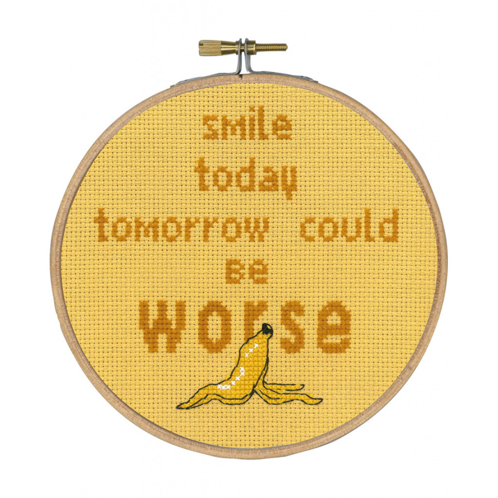 Permin Broderikit - Smile today ø15 cm