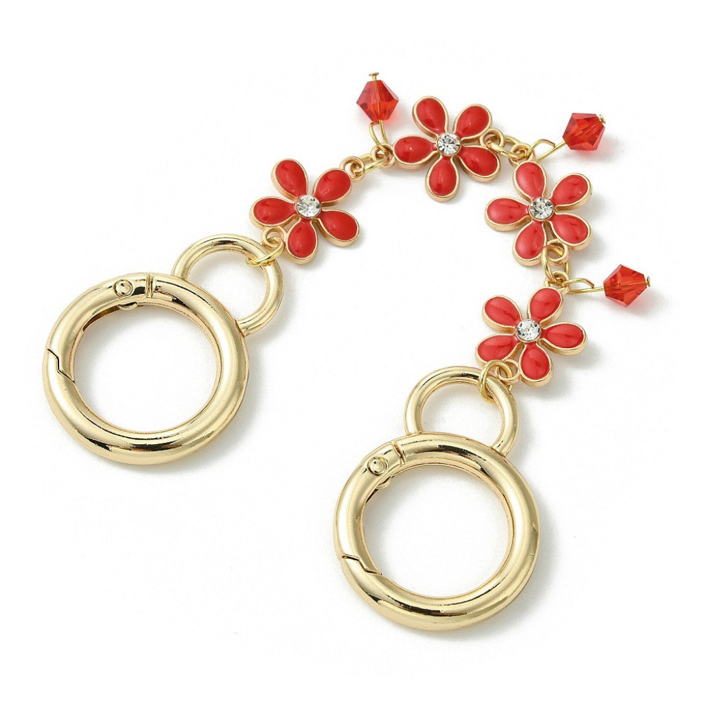 Bag Extension Lenke, 16cm - Rød Blomst