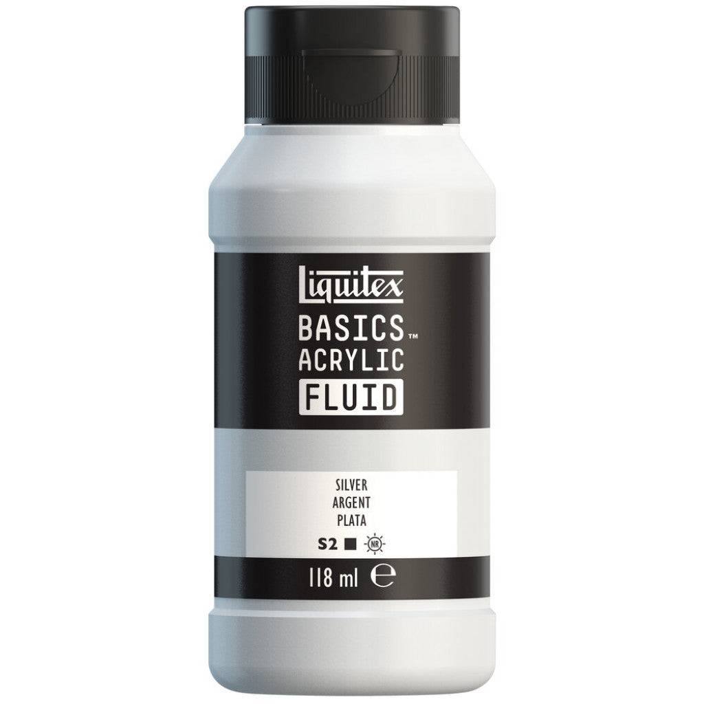 Liquitex Basics Fluid Acrylic 118ml - 052 Silver S2