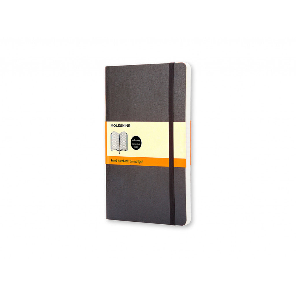 Moleskine Classic Notebook, Soft Cover - Linjert Black, 9x14cm
