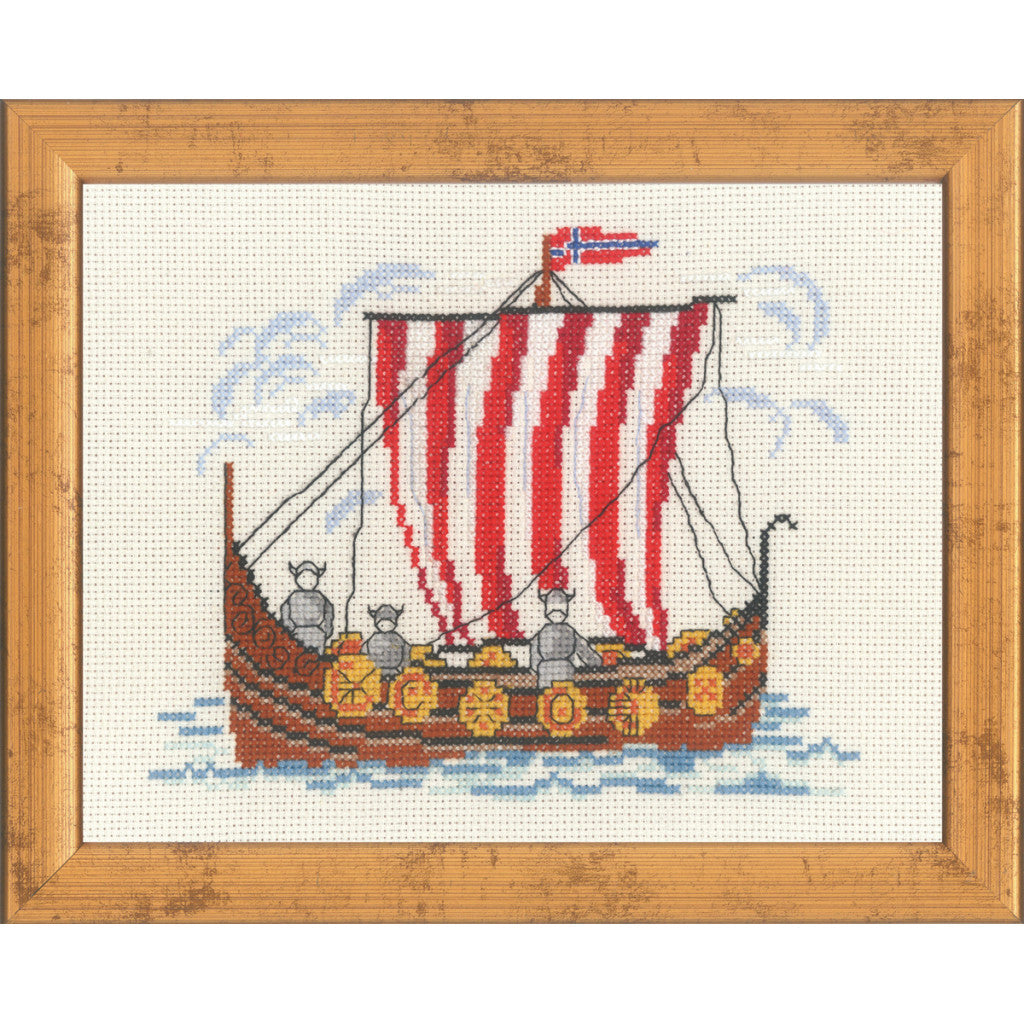 Eva Rosenstand Broderikit - Vikingskip 21x26 cm