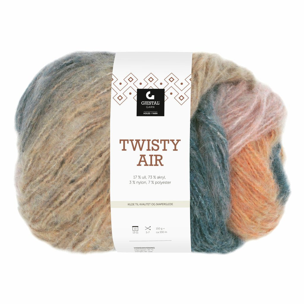 Twisty Air, 150g - 9108 Rosa/Muldvarp