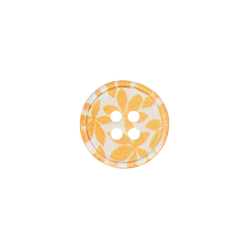 Knapp 454412 4-Hull Blomster 12mm - 42 Oransje