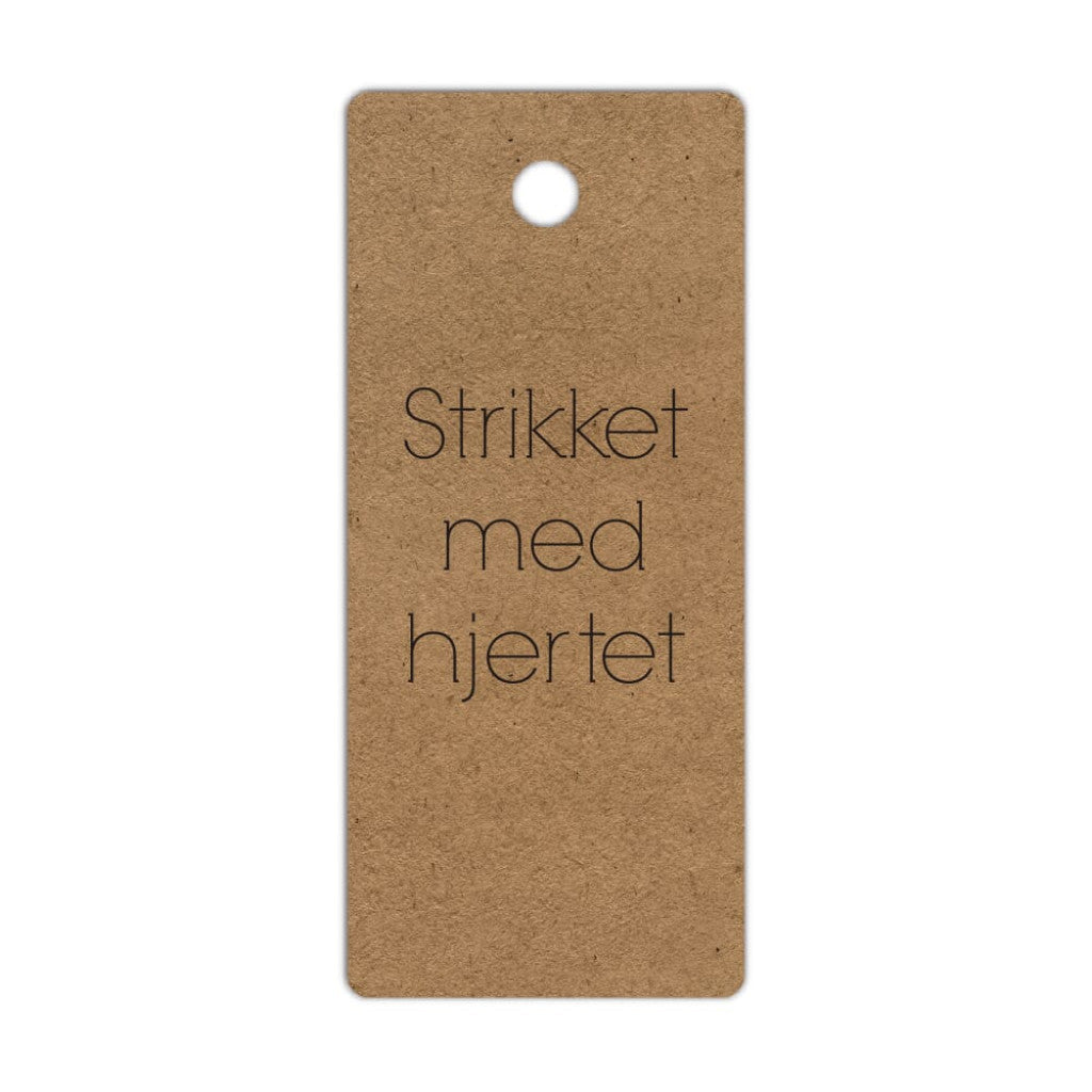 Tags - Kraft Strikket, med hjertet