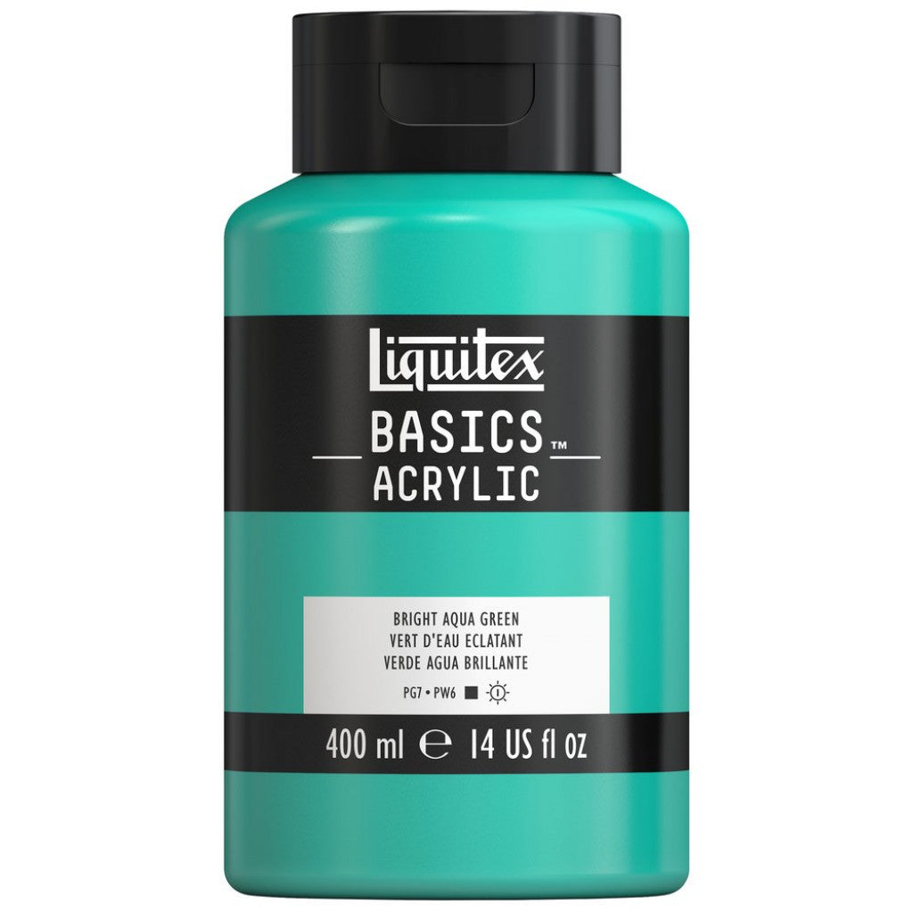Liquitex Basics Acrylic 400ml - 660 Bright Aqua Green S1