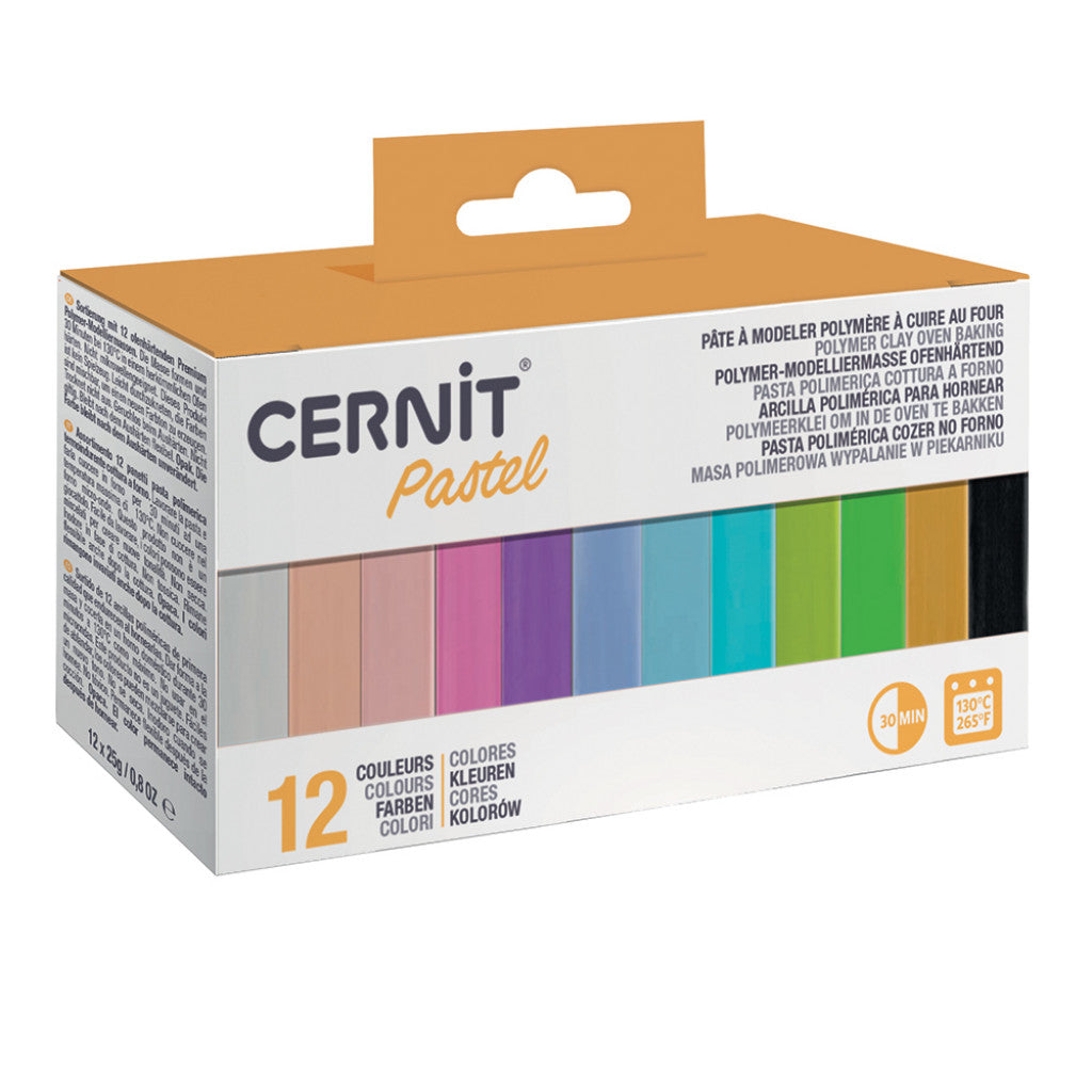 Cernit Polymerleire - Sett med 12x25g - Pastel