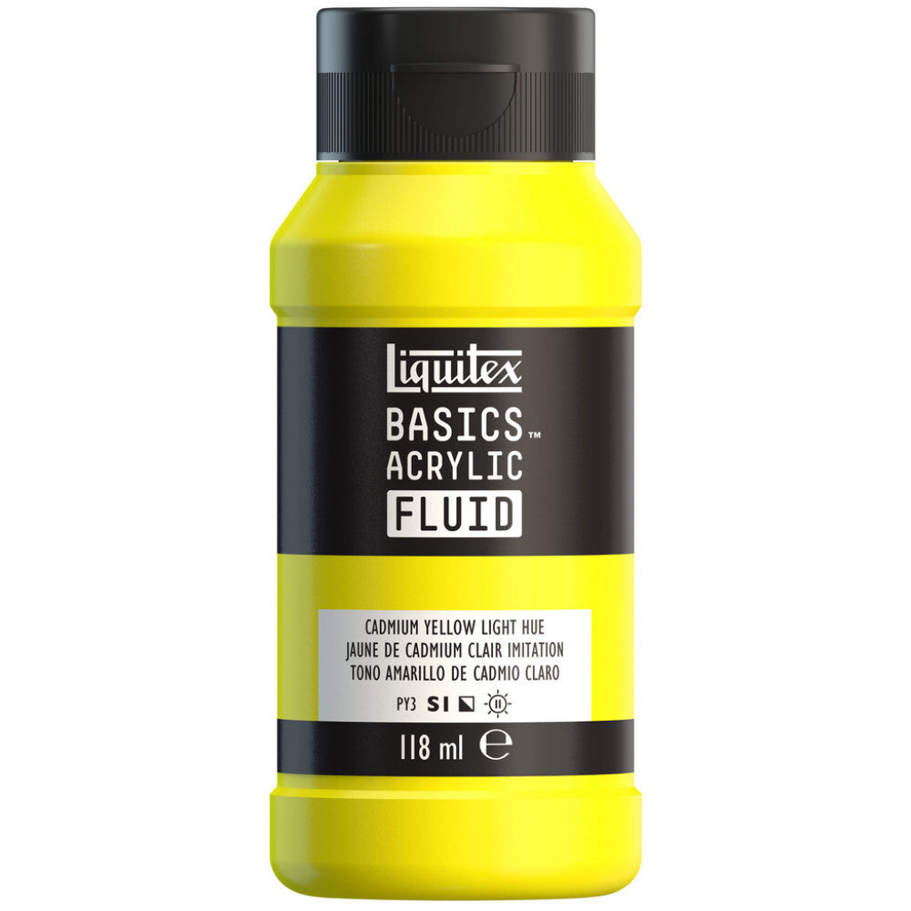 Liquitex Basics Fluid Acrylic 118ml - 159 Cadmium Yellow Light Hue S1