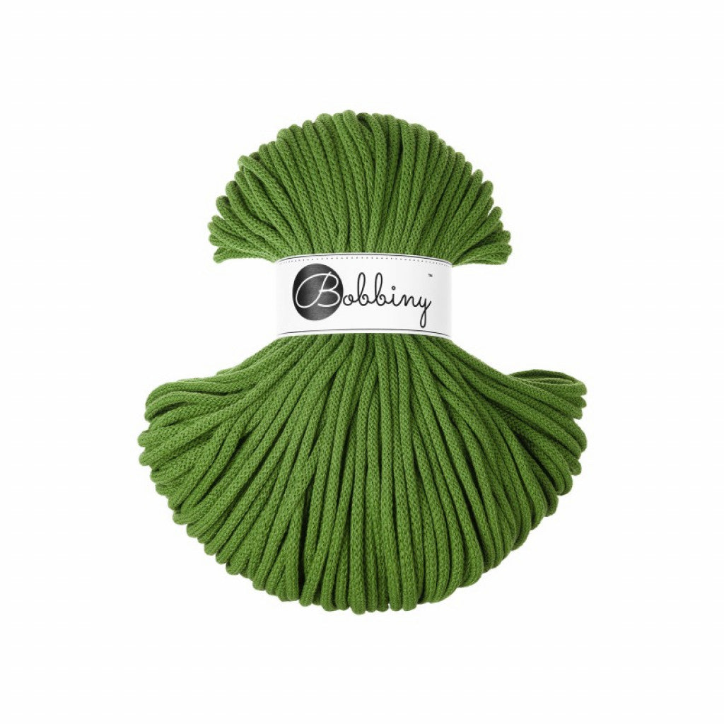 Bobbiny Braided Cord 5mm 100m - Moss Green