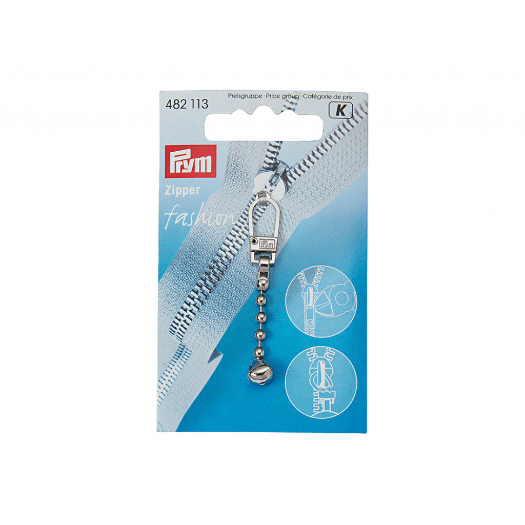 Prym Zip Puller Glidelåstrekker 1stk - Ball chain - Sølv
