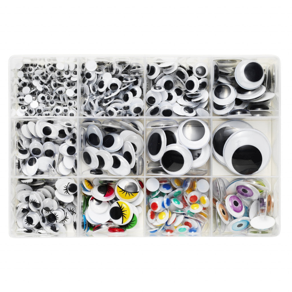 Bevegelige Øyne (Googly Eyes) Miks - Storpakning