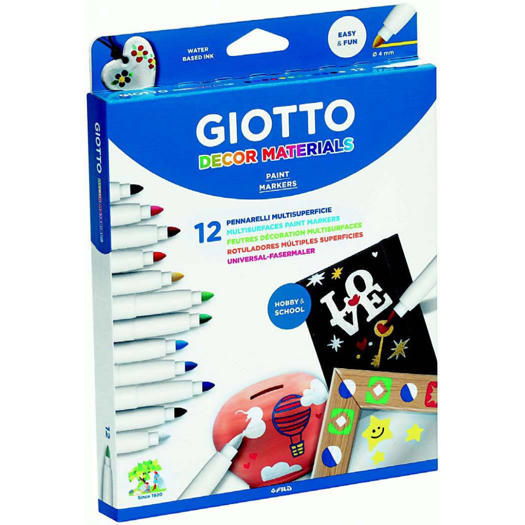 Marker Giotto Decor Materials - 12stk