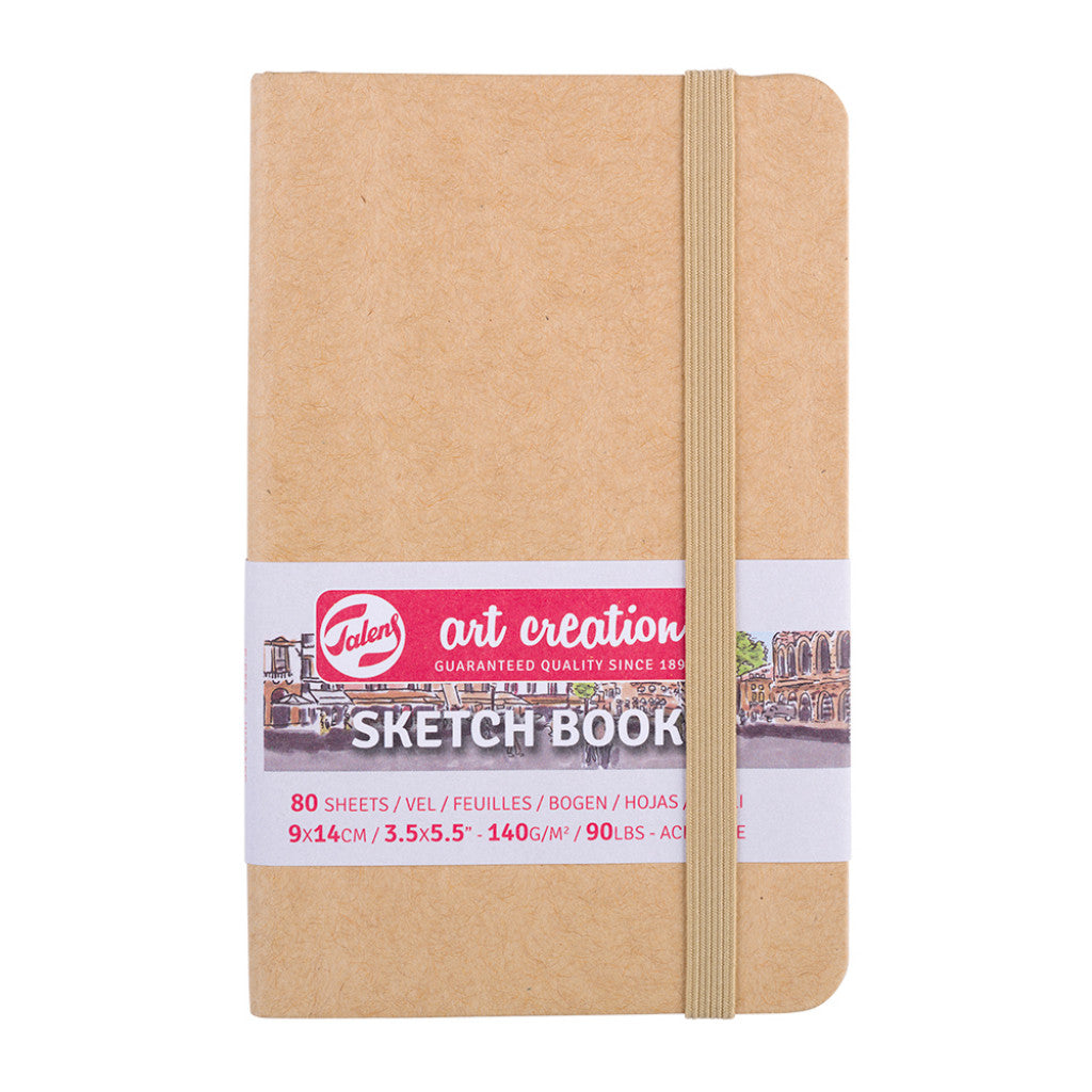 Art Creation Skissebok m/strikk 140g 9x14cm - Kraft