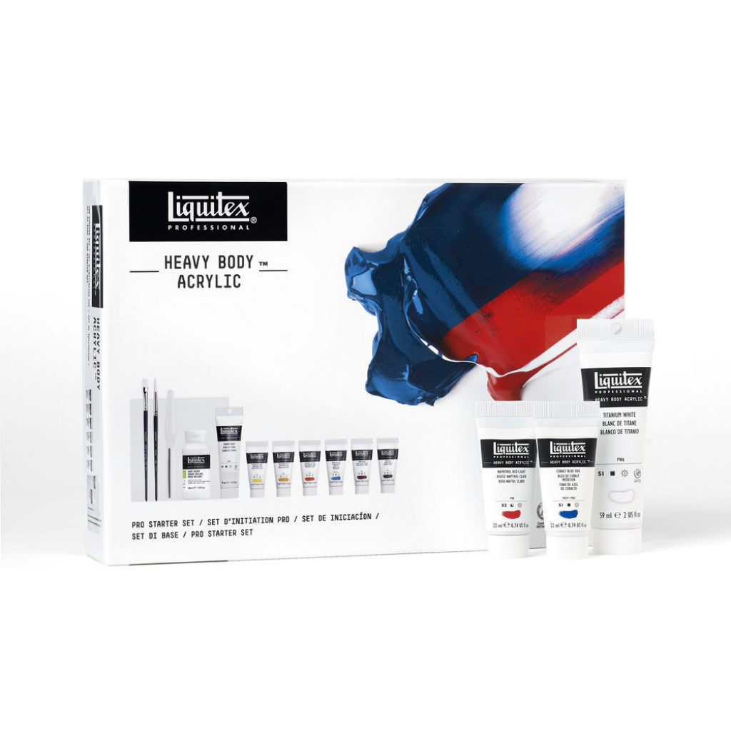 Liquitex Heavy Body Starter Set - 6x22ml + 59 ml hvit