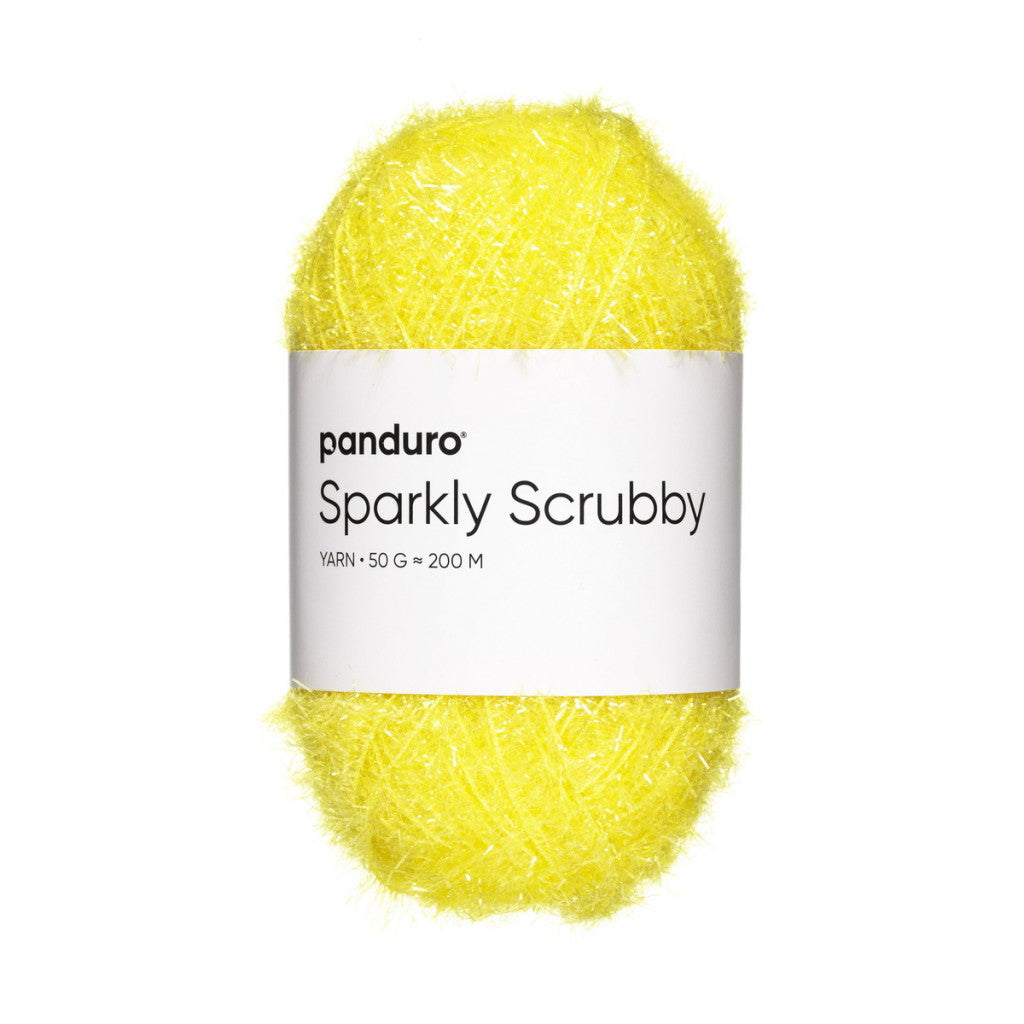Sparkly Scrubby Garn - Gul