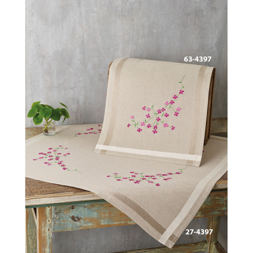 Påtegnet Løper - Purple Lobelia 40x80cm