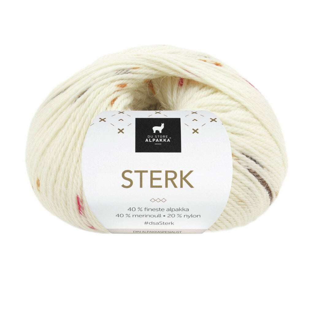 Sterk - 922 Natur/brun/rød/safran print