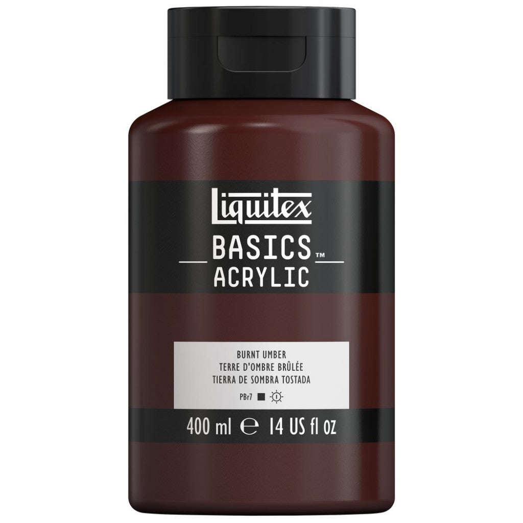 Liquitex Basics Acrylic 400ml - 128 Burnt Umber S1