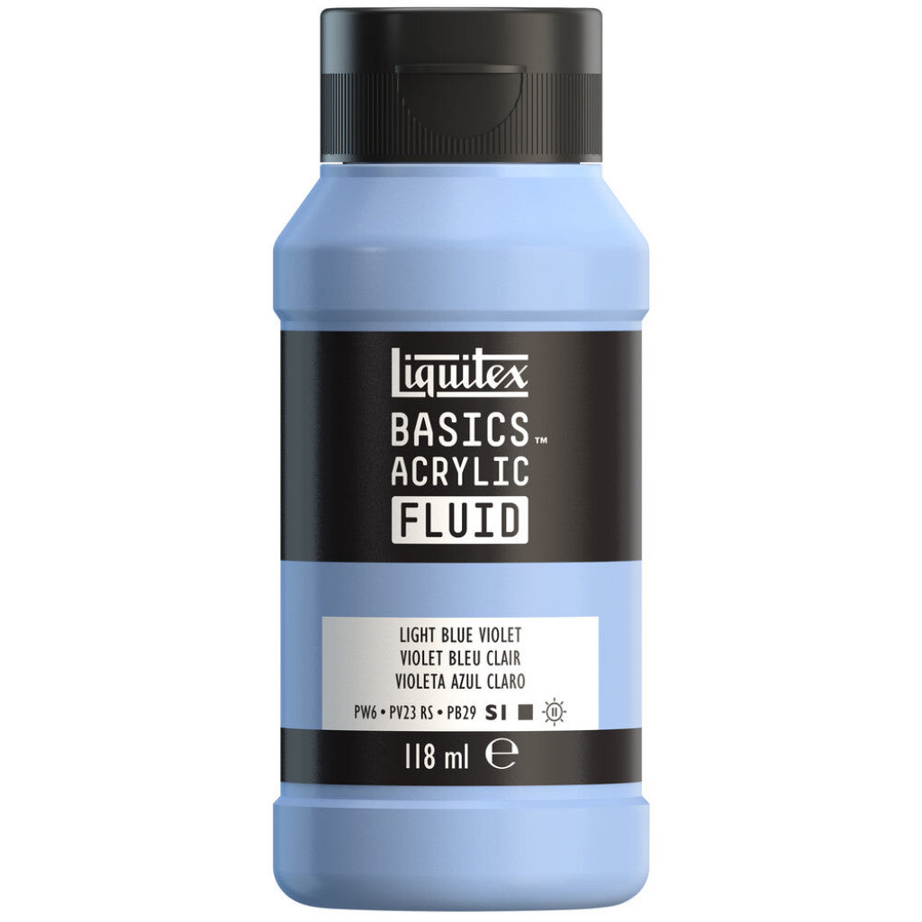 Liquitex Basics Fluid Acrylic 118ml - 680 Light Blue Violet S1