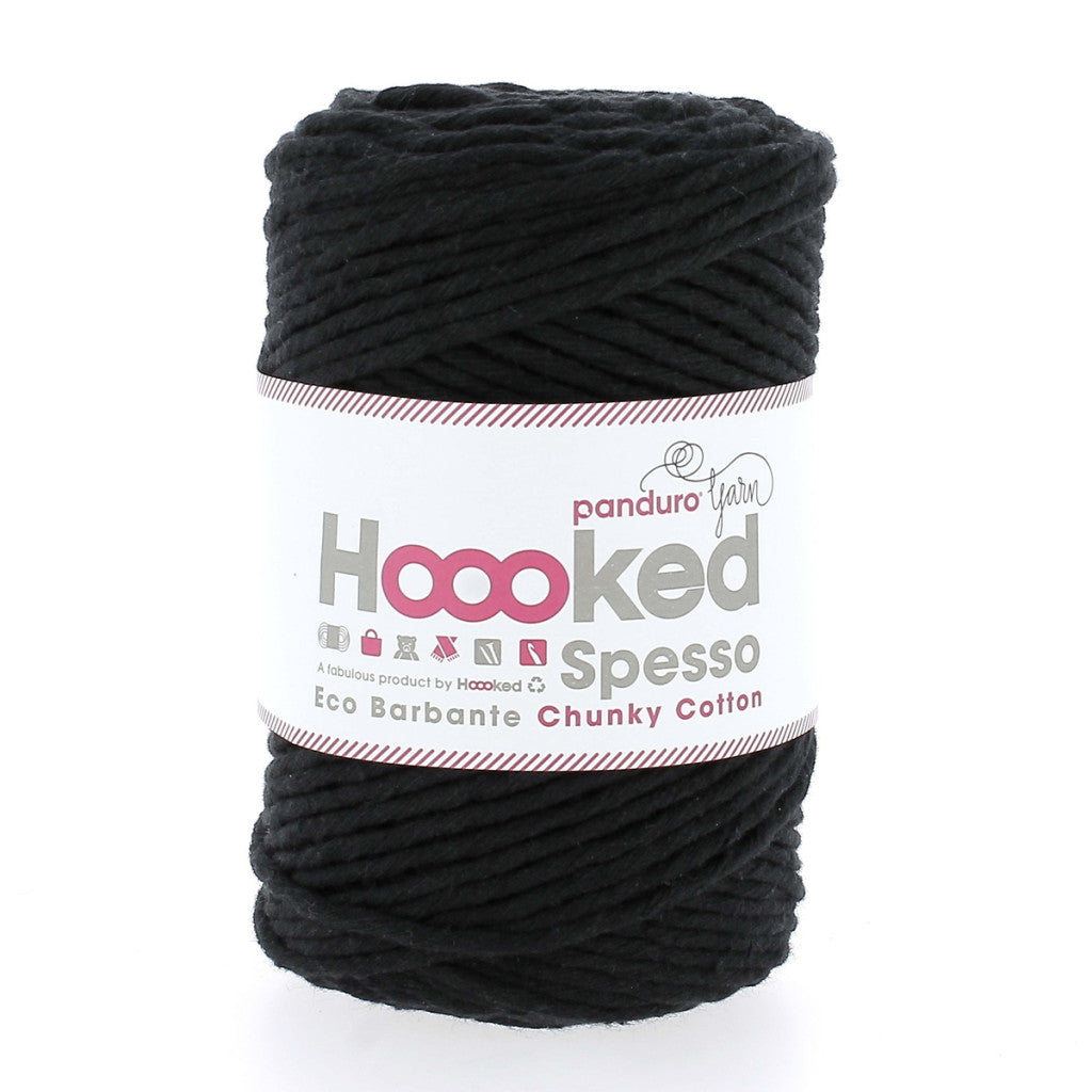 Hoooked Chunky Cotton Garn, 500g - Svart