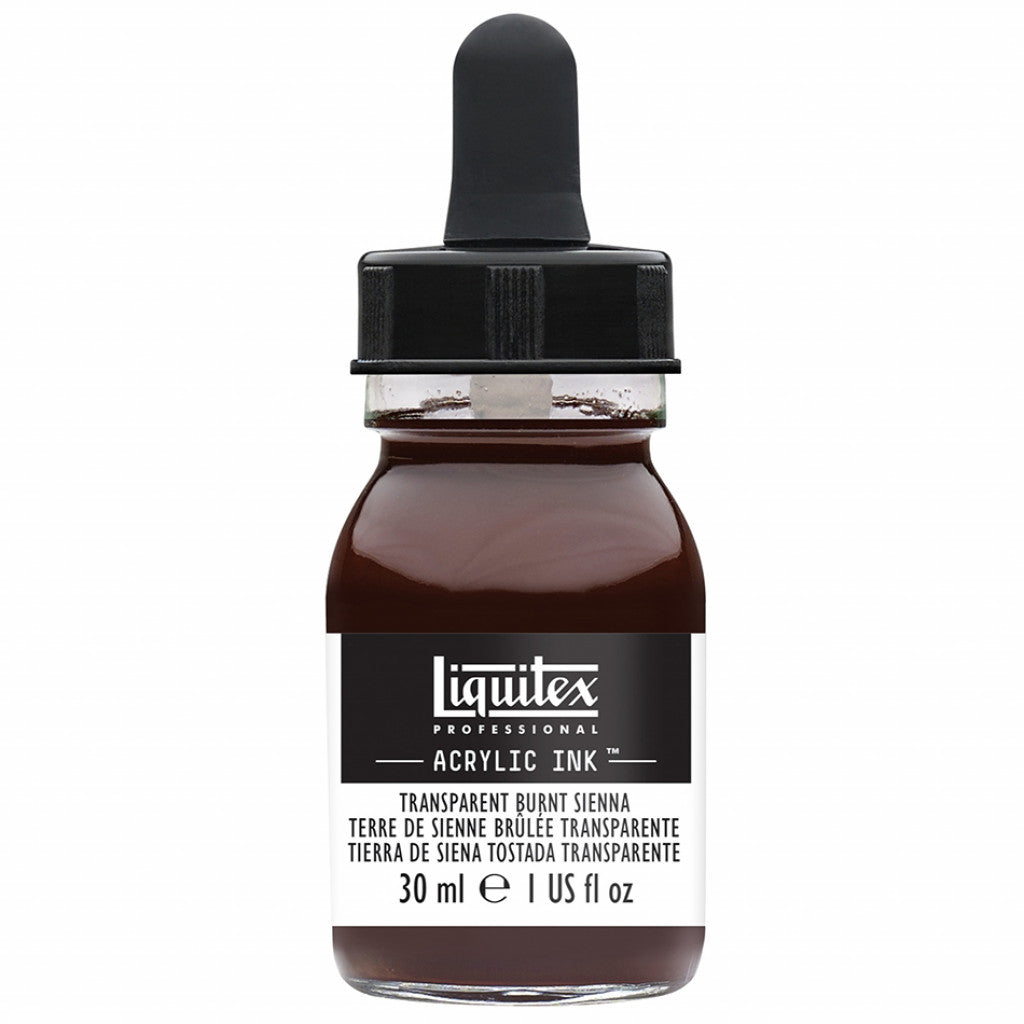 Liquitex Artists Acrylic Ink, 30 ml - 129 Transparent Burnt Sienna