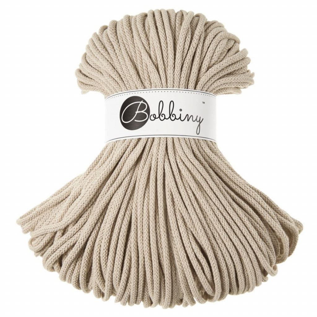 Bobbiny Braided Cord 5mm 100m - Beige