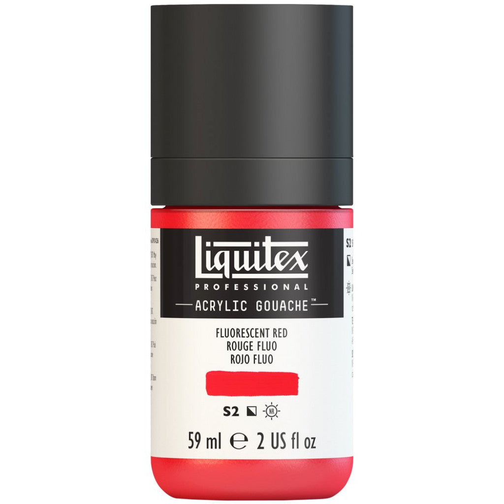 Liquitex Acrylic Gouache (matt) 59ml - 983 Fluorescent Red S2