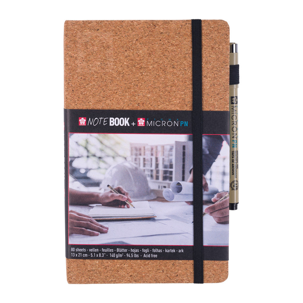 Sakura Sketch NoteBook + Pigma PN - 13x21cm 140g/m - Kork