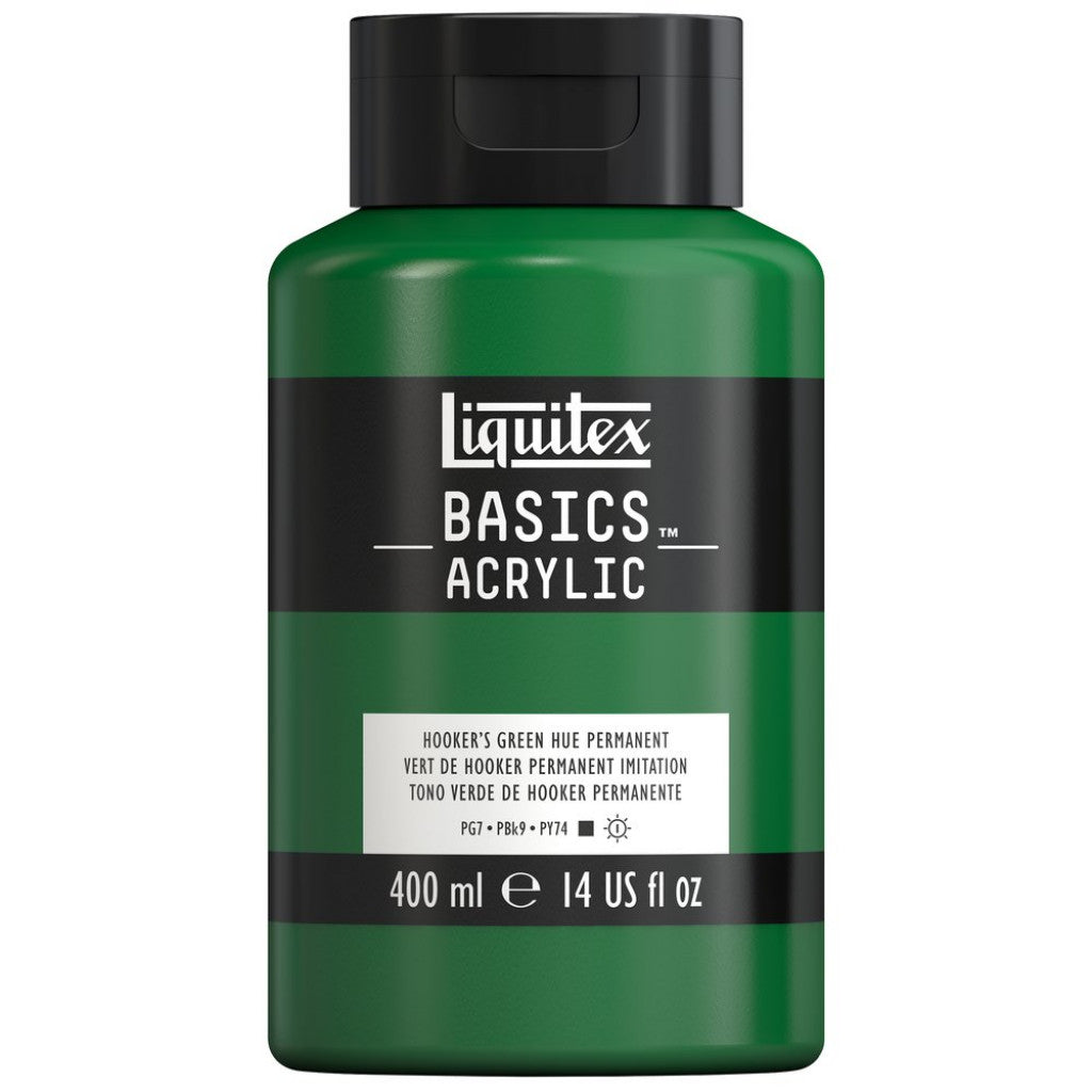 Liquitex Basics Acrylic 400ml - 224 Hookers Green Hue Perm S1