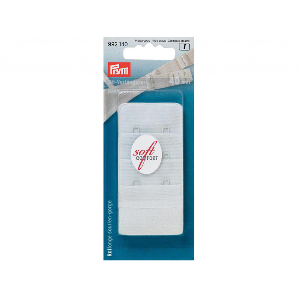 Prym BH- forlengere 40mm - Hvit