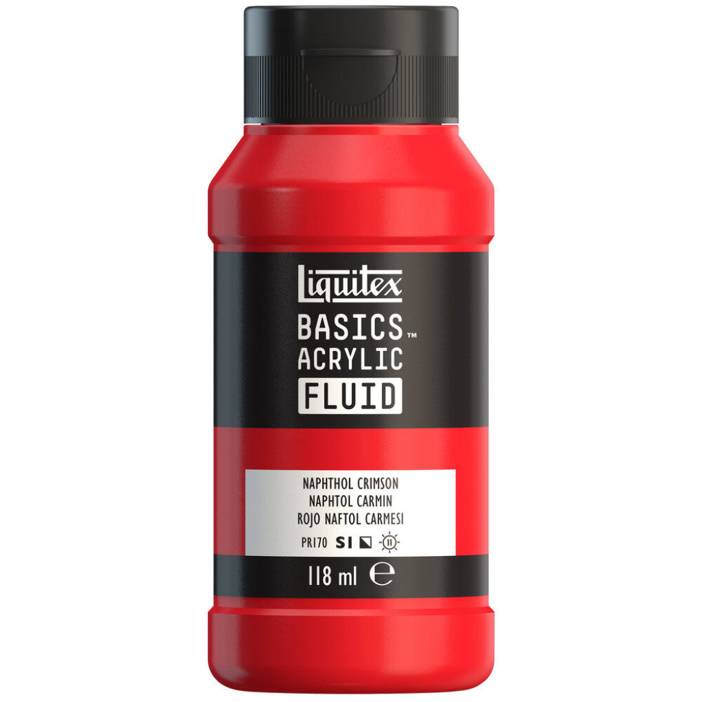 Liquitex Basics Fluid Acrylic 118ml - 292 Naphtol Crimson S1
