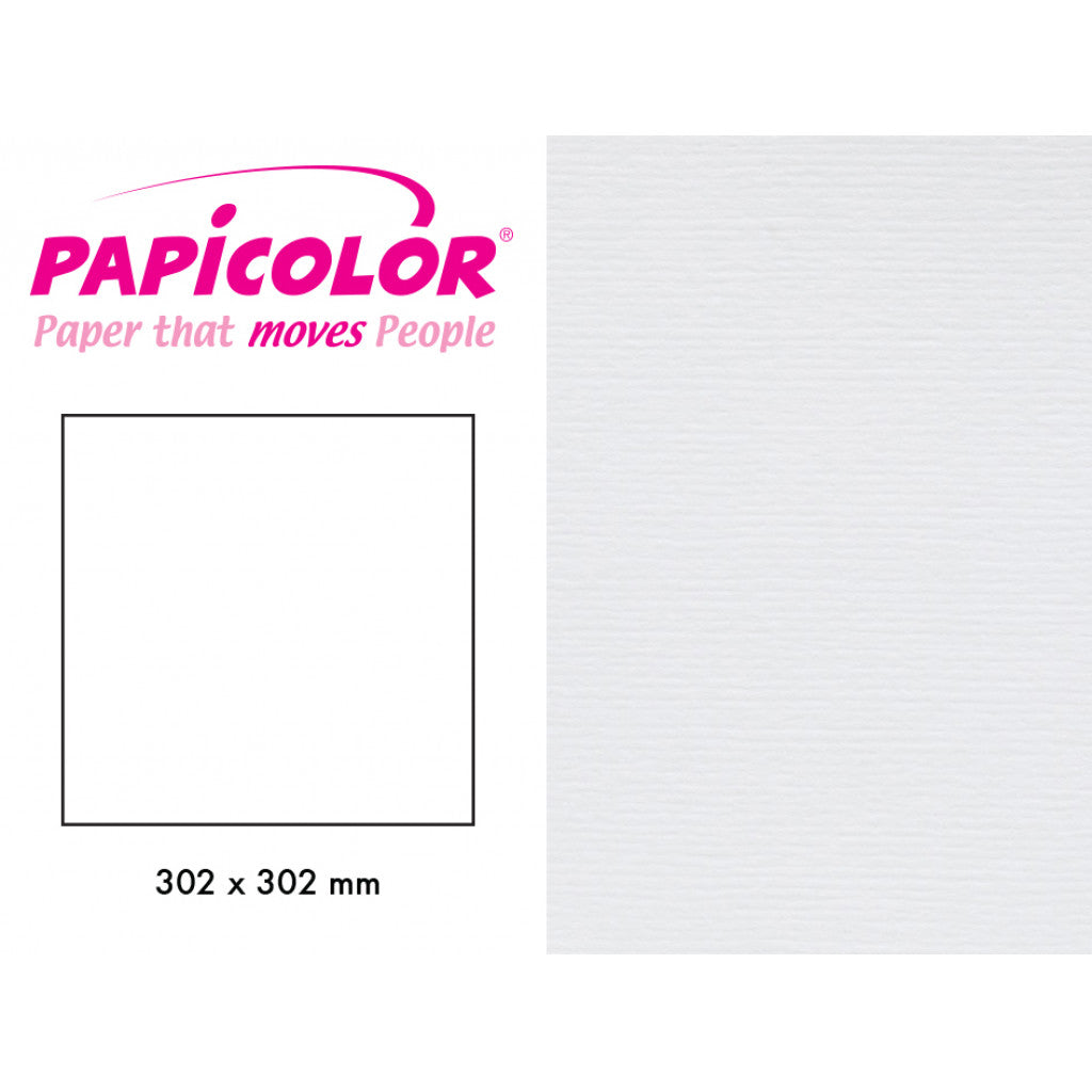 Papicolor 302x302mm 200g - 10ark - 930 Hvit