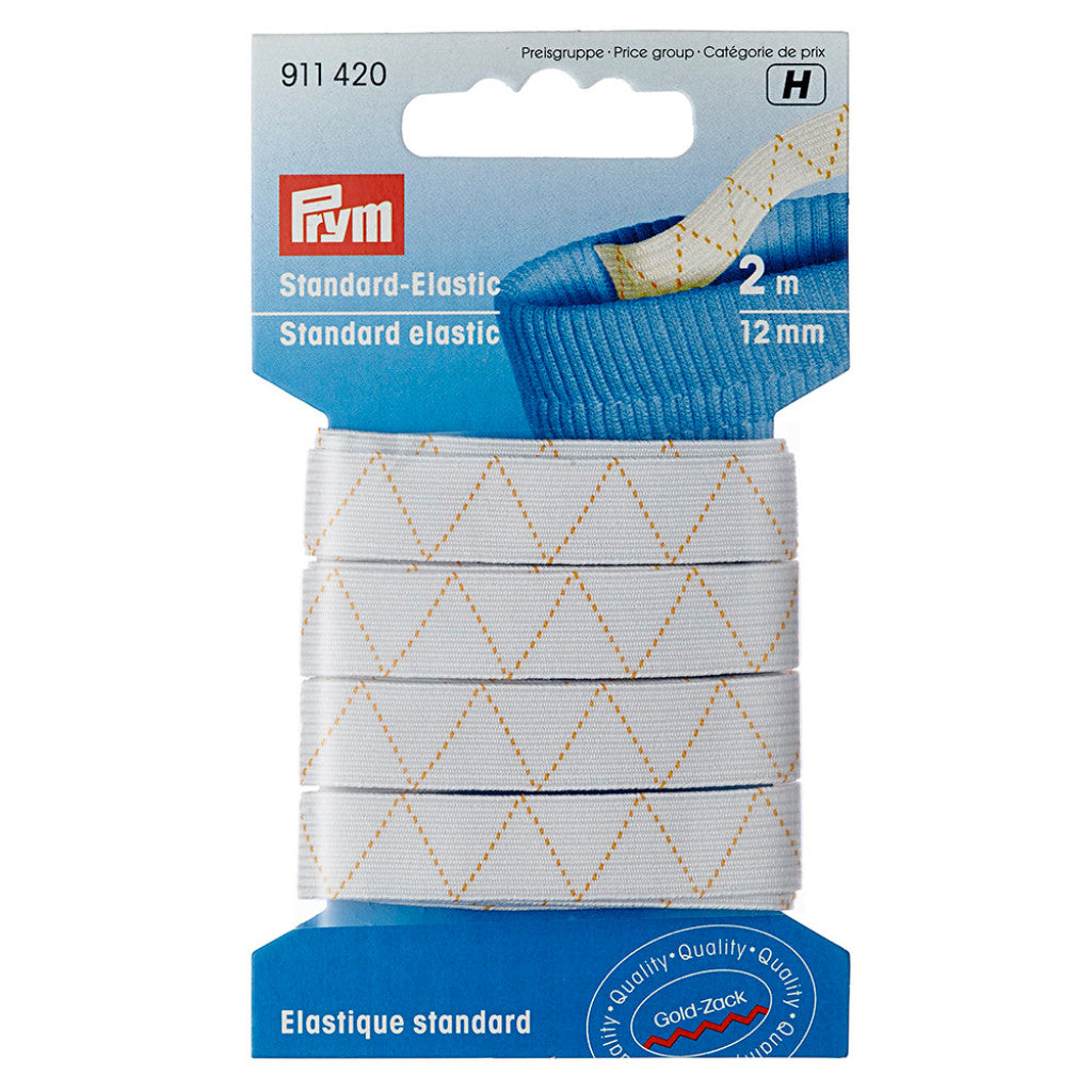 Prym Elastisk strikk 12mmx2m - hvit