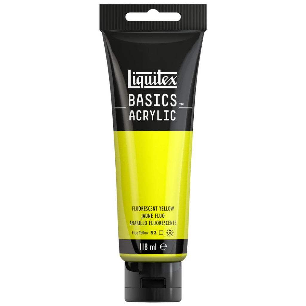 Liquitex Basics Acrylic 118ml - 981 Fluorescent Yellow S2