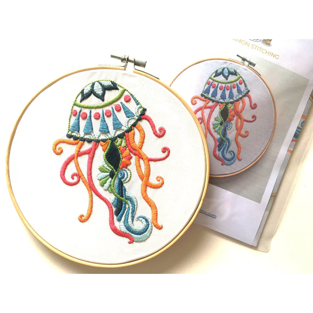 Broderisett - Jellyfish Ø18cm