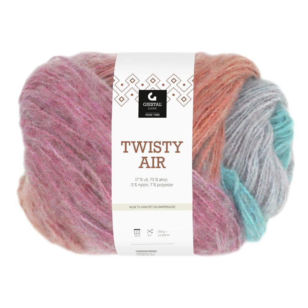 Twisty Air, 150g - 9107 Flamingo/Turkis