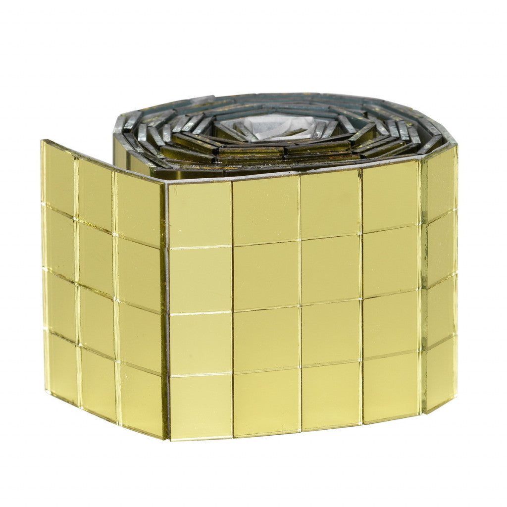 Speilmosaikk 10x10mm - Gull