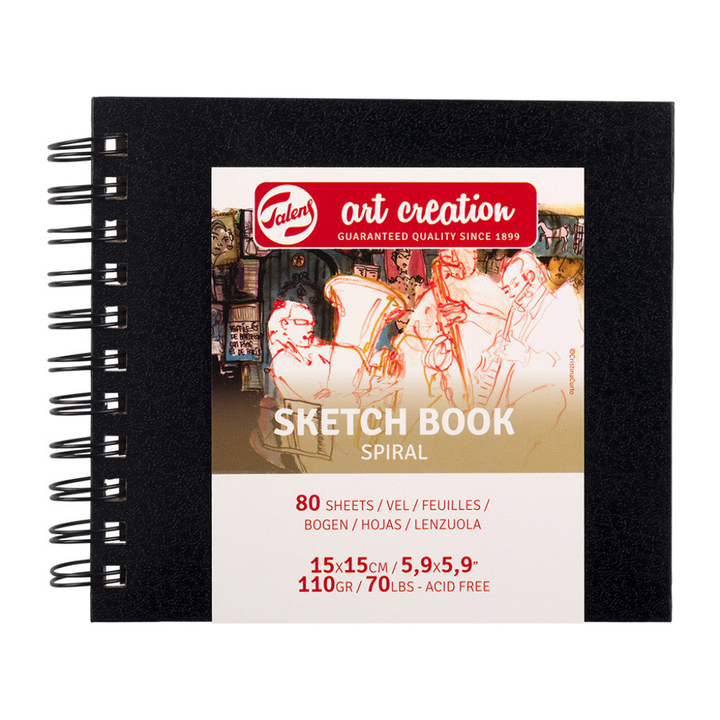 Art Creation Skissebok spiral - 15x15cm - 110g