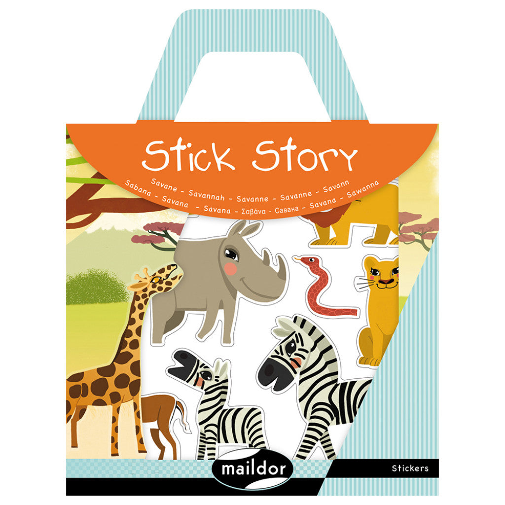 Stick story Klistremerker og hefte - 15x19,5cm - Savanne