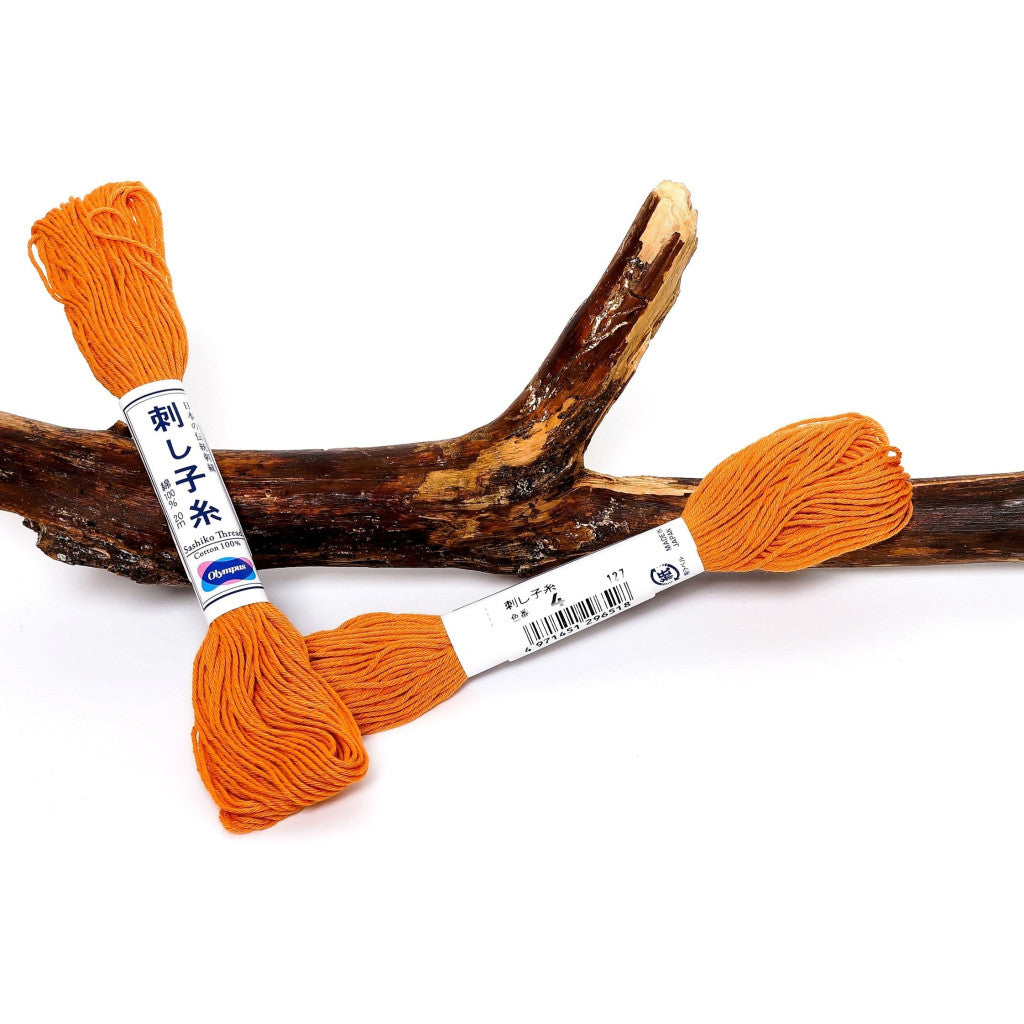 Sashikotråd, ensfarget, 20 m - 04 Oransje