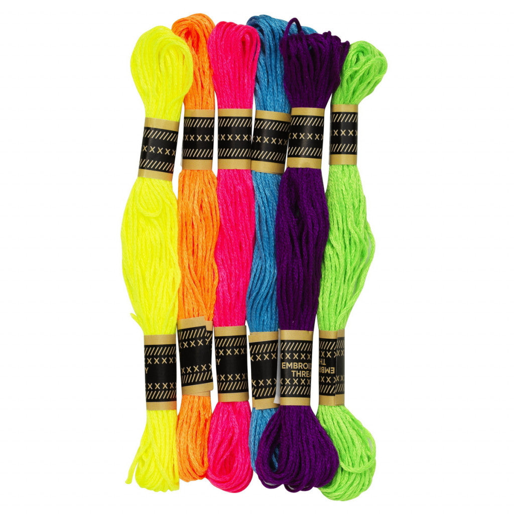 Broderigarn Neon 6 Stk./8 M