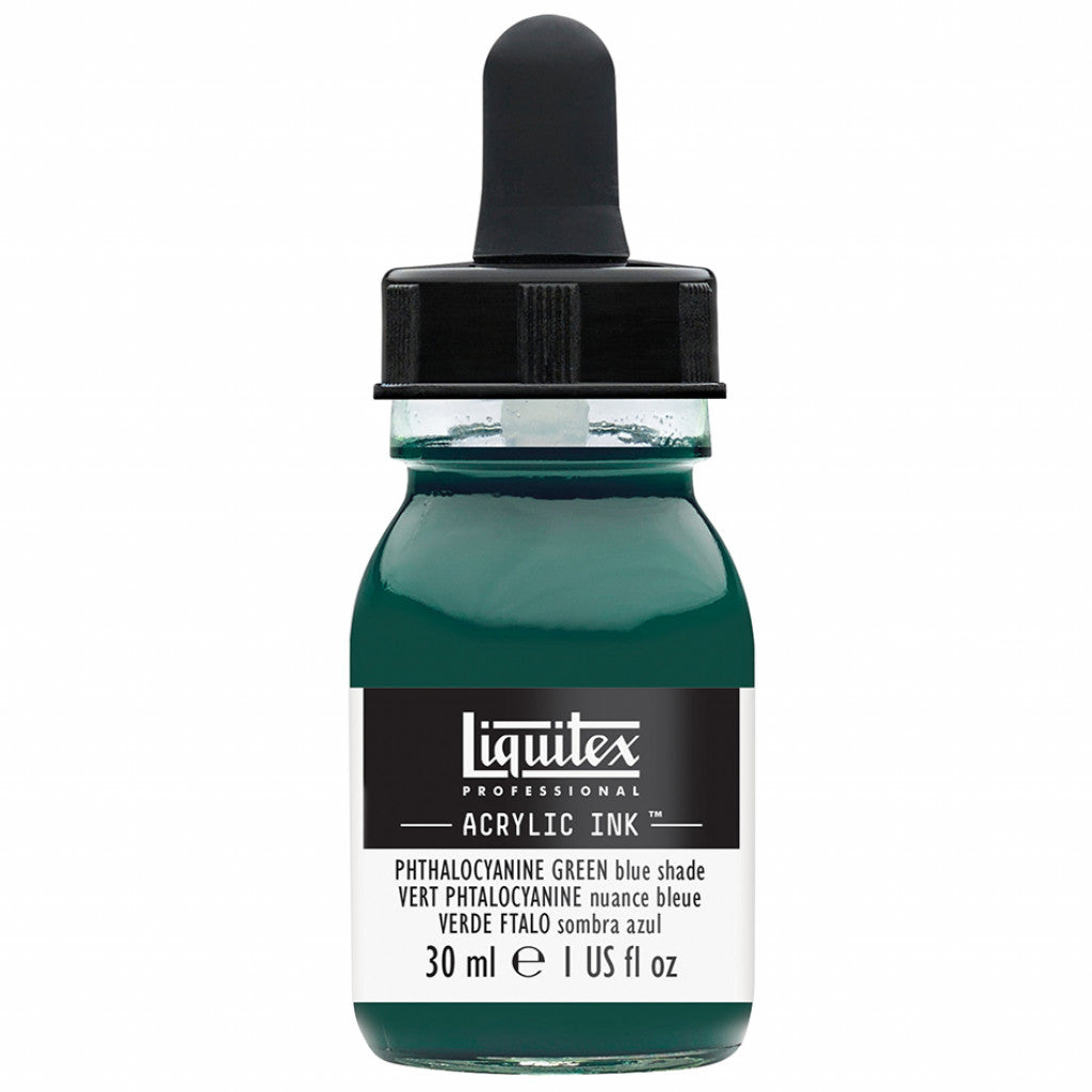 Liquitex Artists Acrylic Ink, 30 ml - 317 Phtalocyanine Green (Blue Shade)
