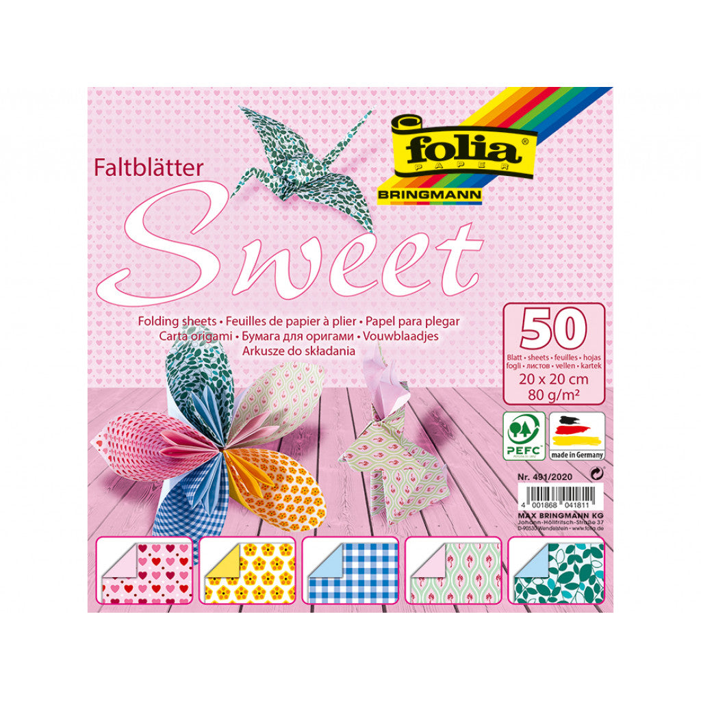 Origamipapir "Sweet" - 20x20cm - 50ark