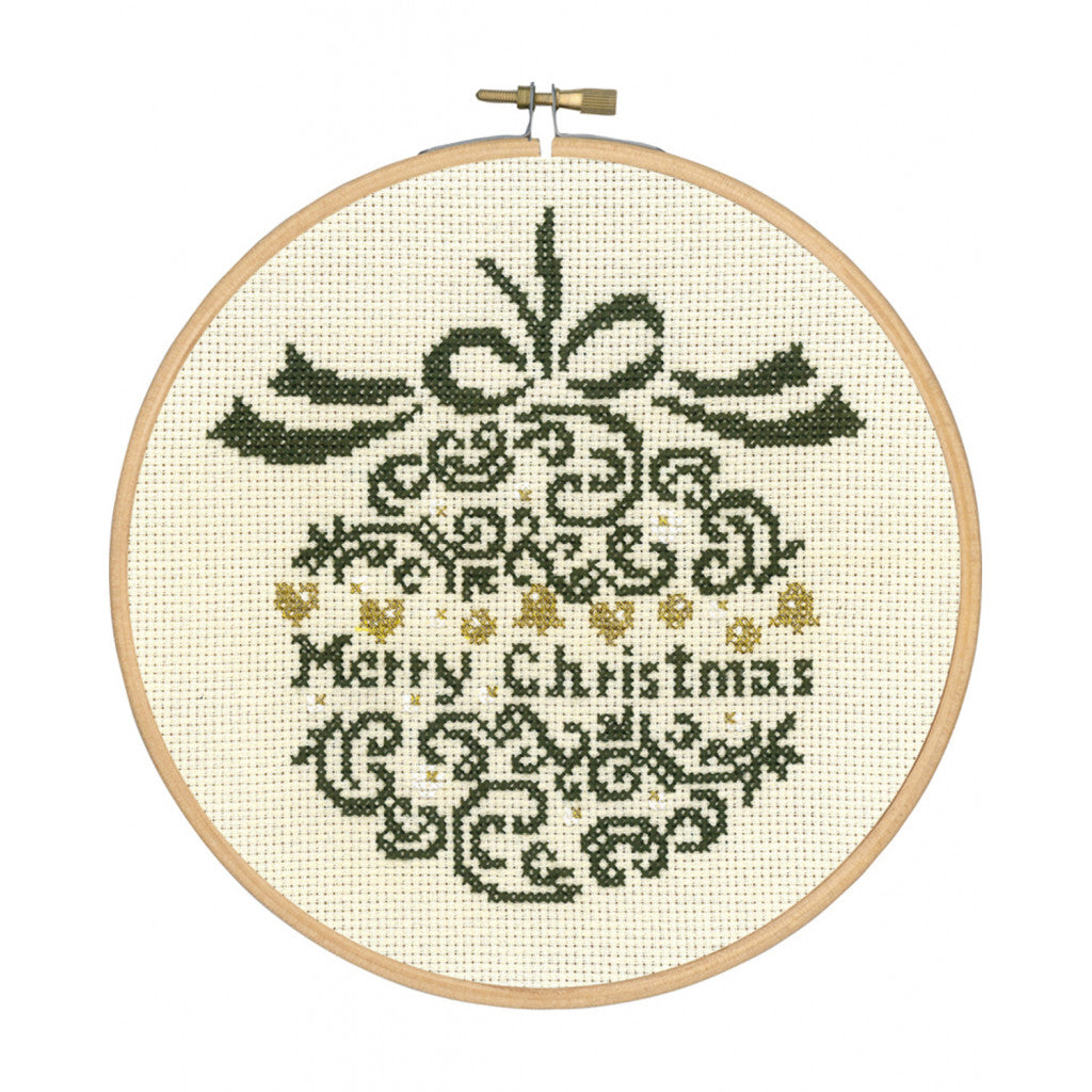 Permin Broderikit - Christmas ornament ø18 cm