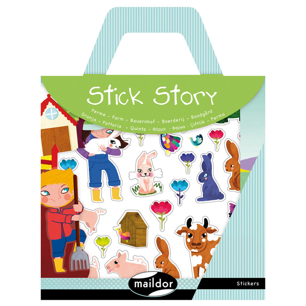 Stick story Klistremerker og hefte - 15x19,5cm - Bondegård