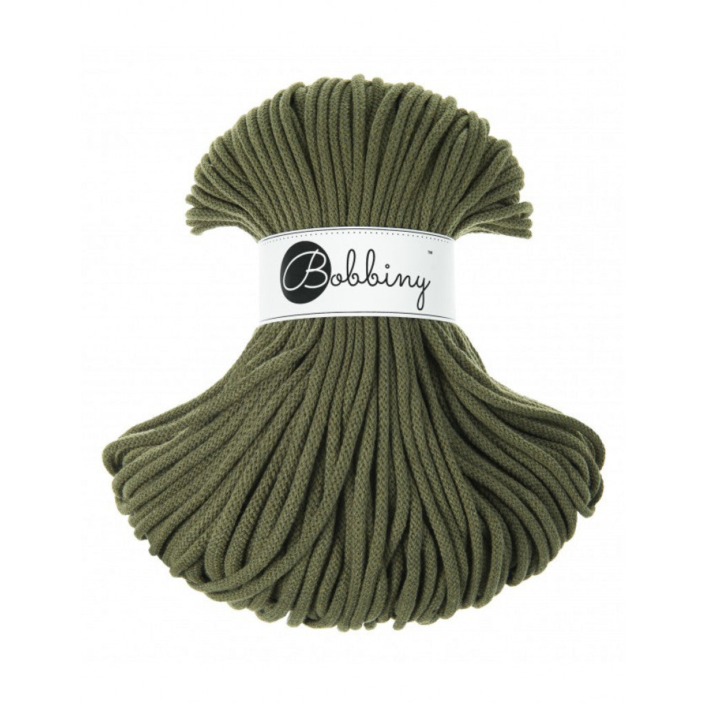Bobbiny Braided Cord 5mm 100m - Avocado