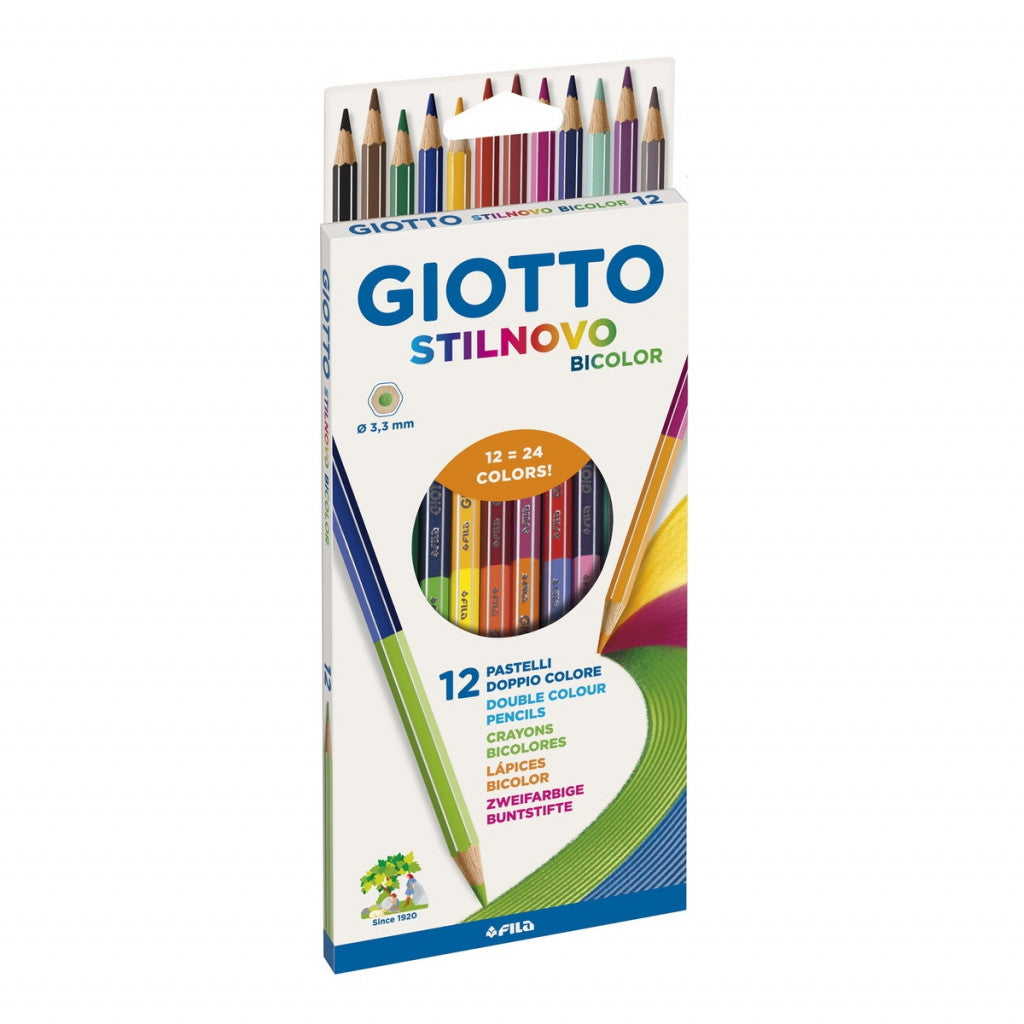 Fargeblyant Giotto Stilnovo Bicolor - 12stk (24 farger)